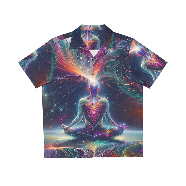 Cosmic Meditation Harmony - Men's Hawaiian Shirt - All Over Prints - g(0D·IO) - S - Black -