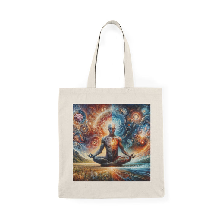 Cosmic Meditation Harmony - Natural Tote Bag - Bags - g(0D·IO) - 15" x 16" - Natural -