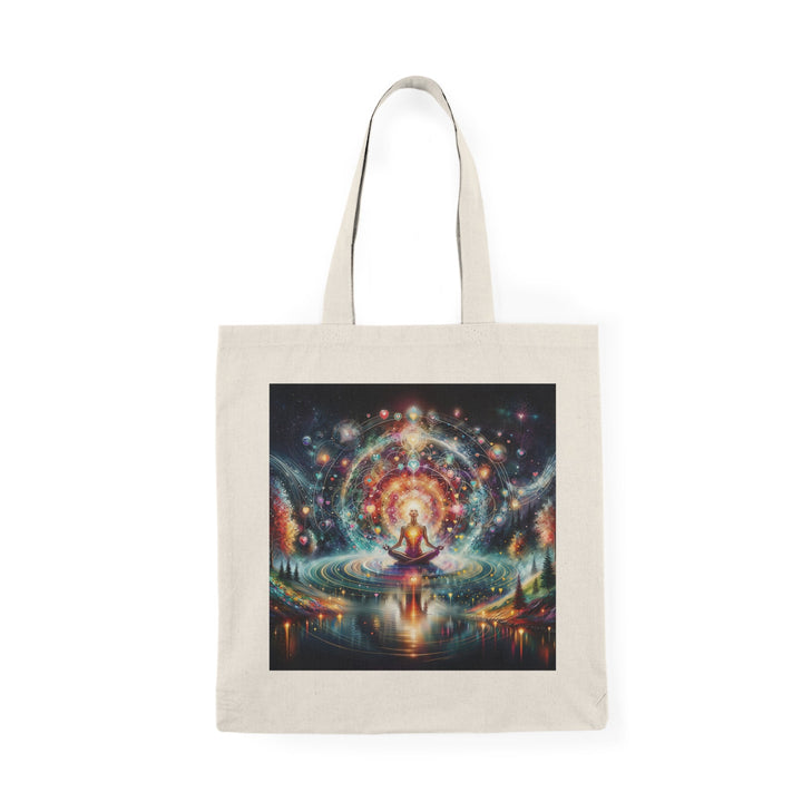 Cosmic Meditation Harmony - Natural Tote Bag - Bags - g(0D·IO) - 15" x 16" - Natural -