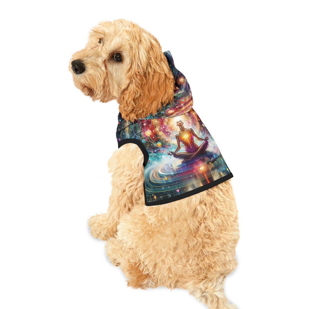 Cosmic Meditation Harmony - Pet Hoodie - Pets - g(0D·IO) - XXS - Black Rib -