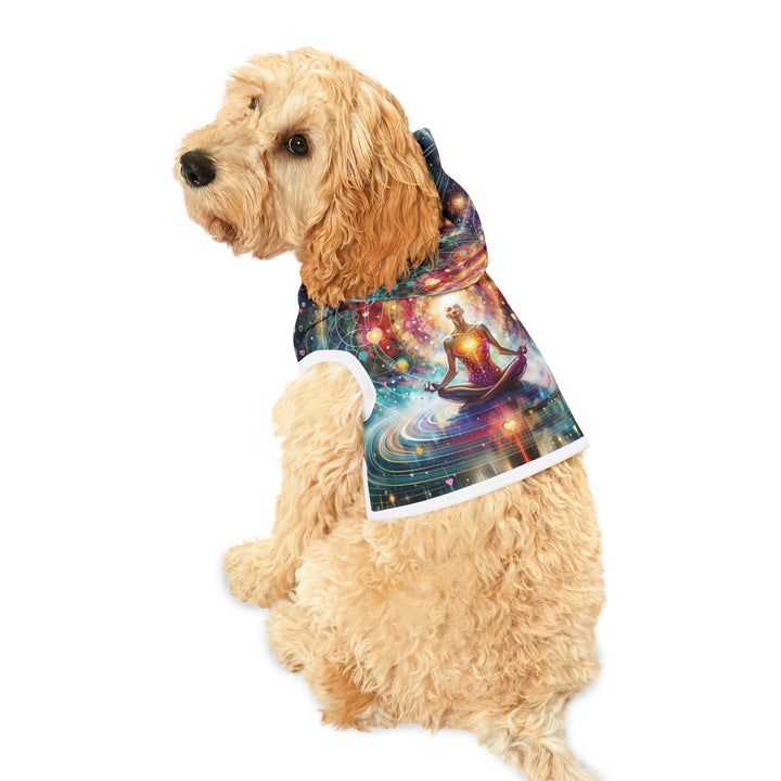 Cosmic Meditation Harmony - Pet Hoodie - Pets - g(0D·IO) - XXS - Black Rib -