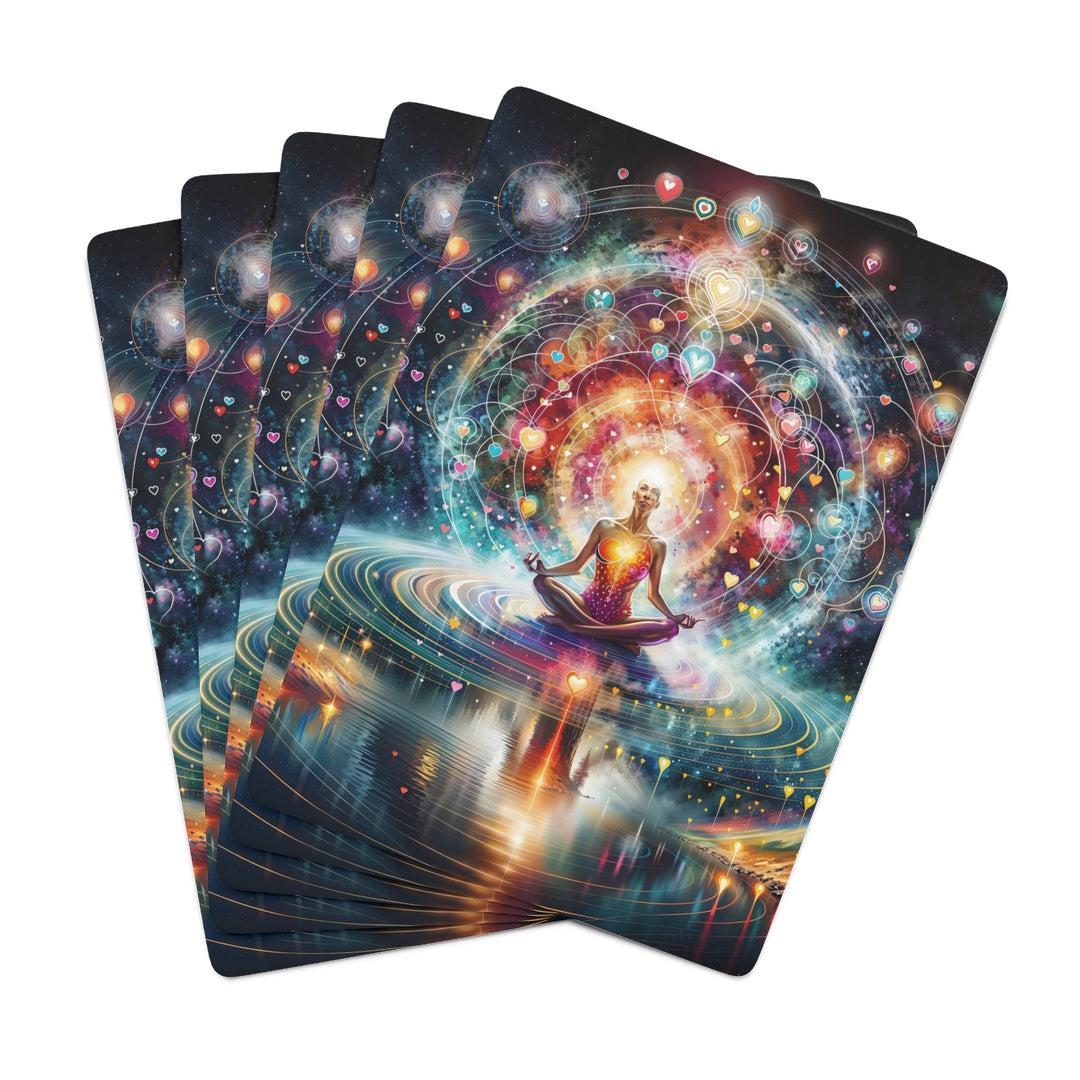 Cosmic Meditation Harmony - Poker Cards - Paper products - g(0D·IO) - 2.47" x 3.47" - White - Semi Glossy