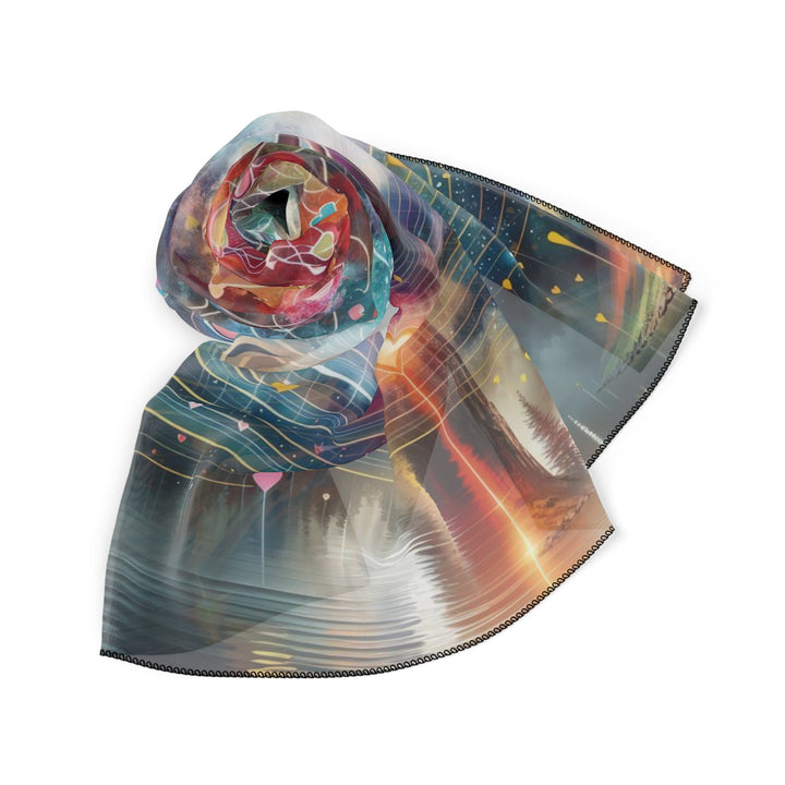 Cosmic Meditation Harmony - Poly Scarf - Accessories - g(0D·IO) - Poly chiffon - 50" × 50" -