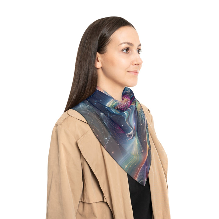 Cosmic Meditation Harmony - Poly Scarf - Accessories - g(0D·IO) - Poly chiffon - 50" × 50" -