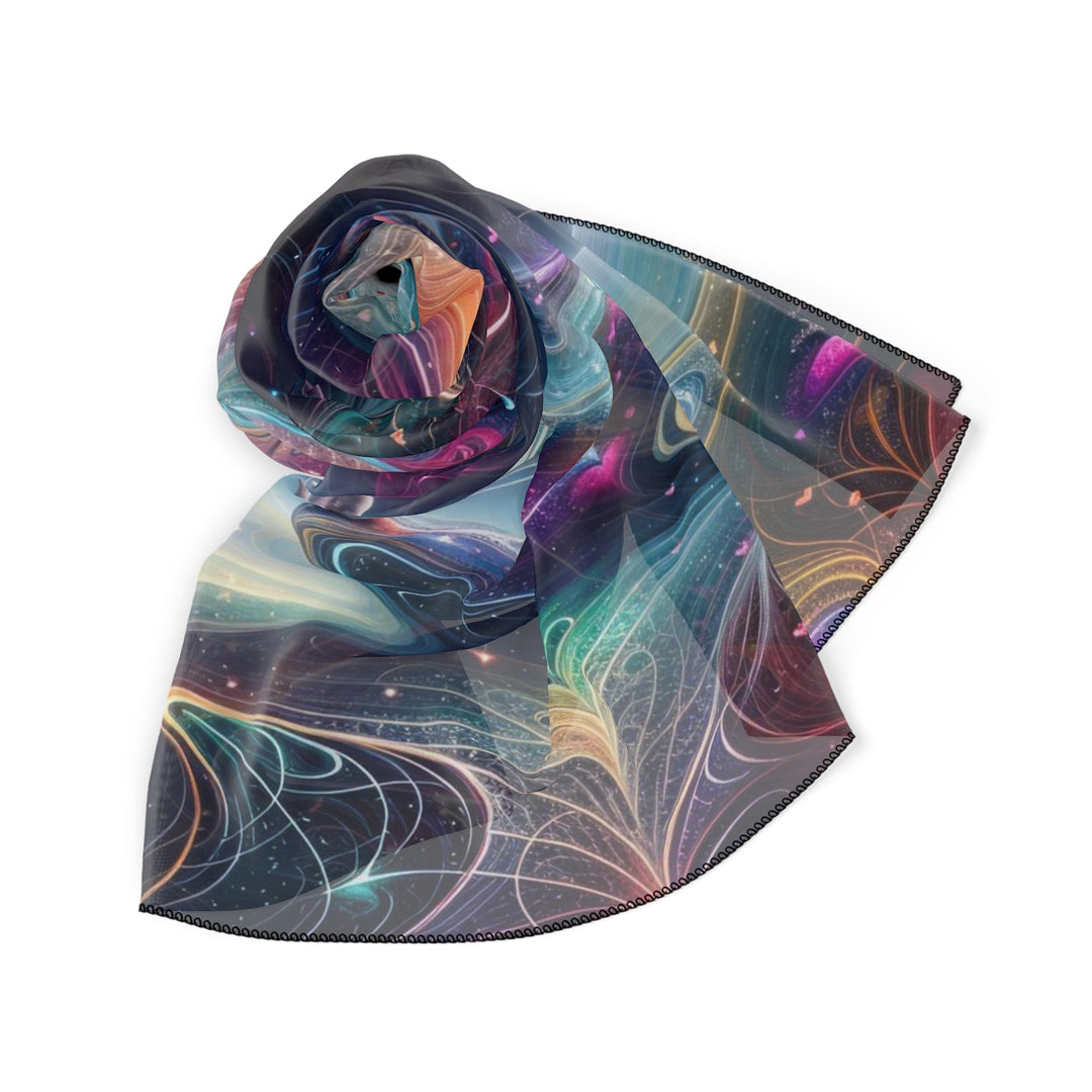 Cosmic Meditation Harmony - Poly Scarf - Accessories - g(0D·IO) - Poly chiffon - 50" × 50" -