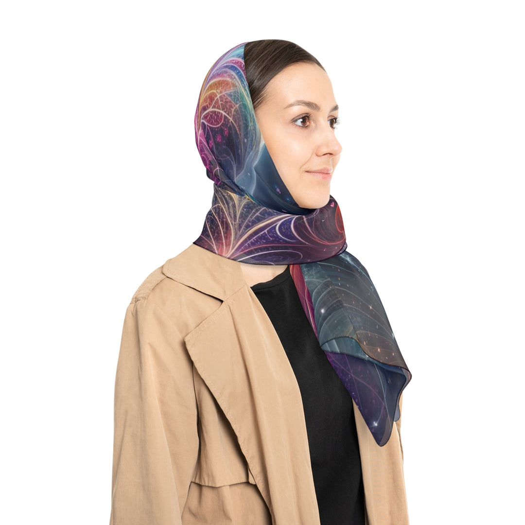 Cosmic Meditation Harmony - Poly Scarf - Accessories - g(0D·IO) - Poly chiffon - 50" × 50" -