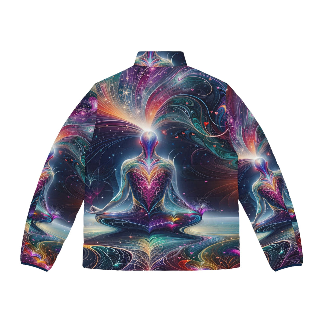 Cosmic Meditation Harmony - Puffer Jacket - All Over Prints - g(0D·IO) - S - Black zipper -