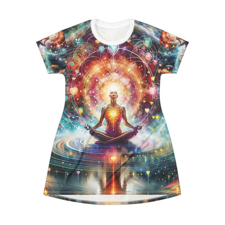 Cosmic Meditation Harmony - T-Shirt Dress - All Over Prints - g(0D·IO) - XS - -