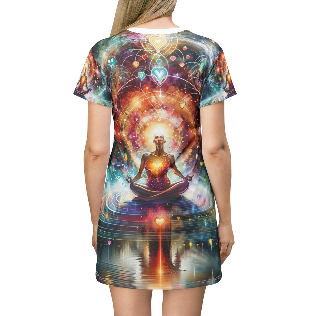 Cosmic Meditation Harmony - T-Shirt Dress - All Over Prints - g(0D·IO) - XS - -