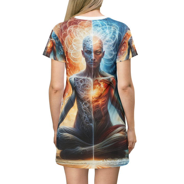 Cosmic Meditation Harmony - T-Shirt Dress - All Over Prints - g(0D·IO) - XS - -