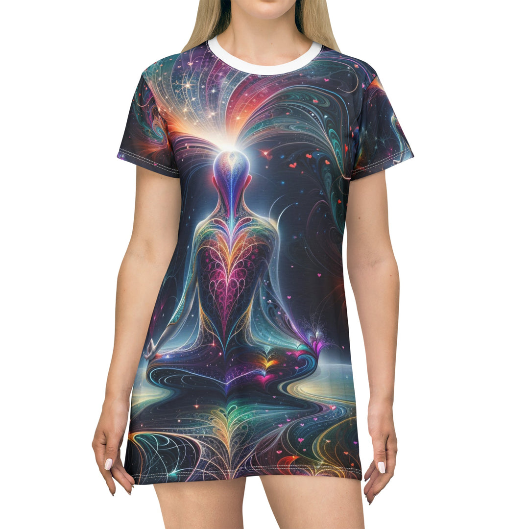 Cosmic Meditation Harmony - T-Shirt Dress - All Over Prints - g(0D·IO) - XS - -