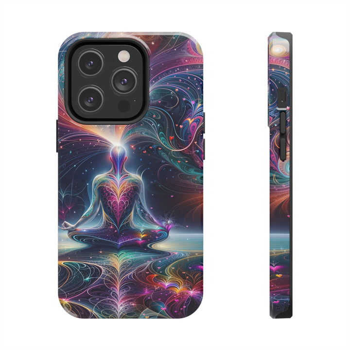 Cosmic Meditation Harmony - Tough Phone Case - Phone Case - g(0D·IO) - iPhone 14 Pro - -