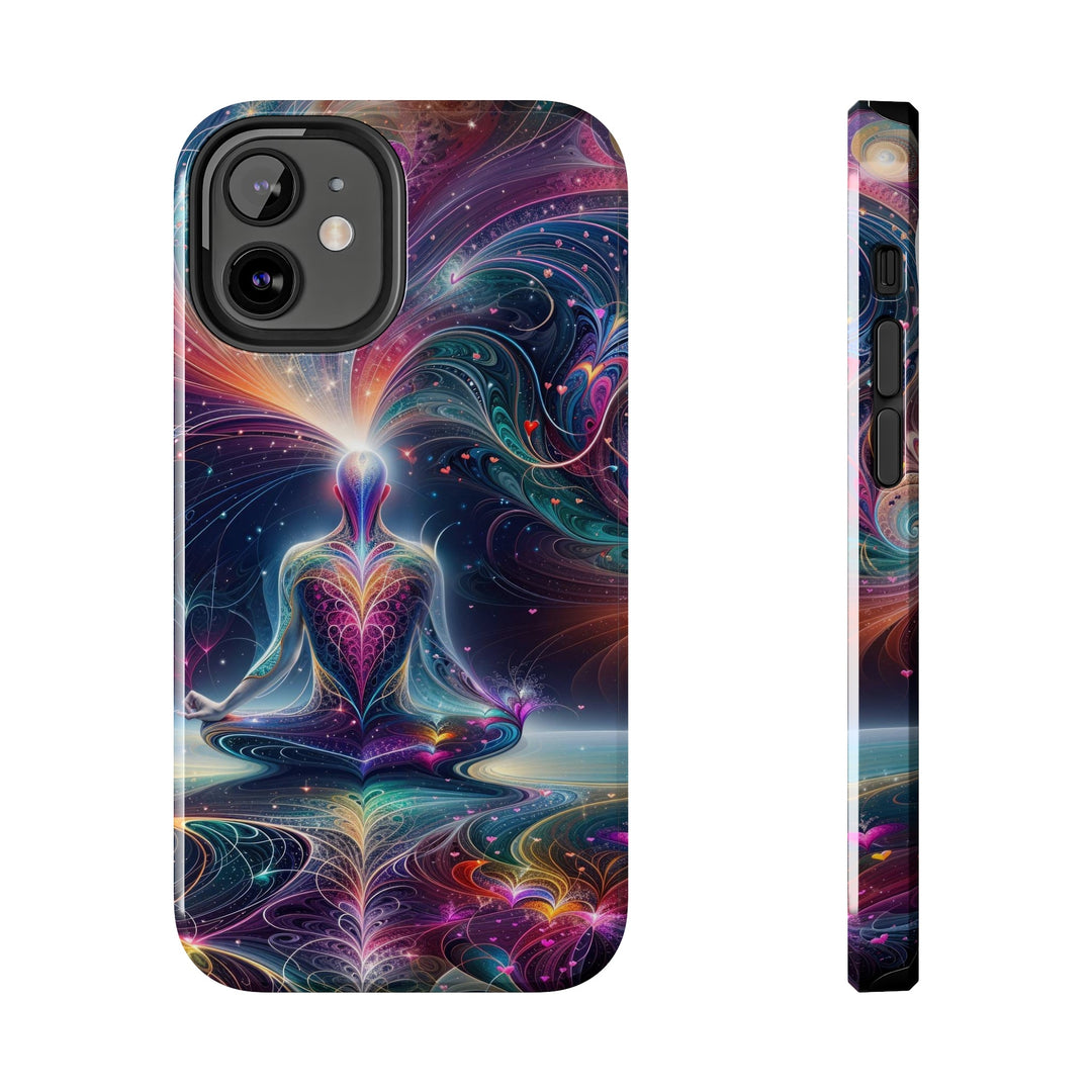 Cosmic Meditation Harmony - Tough Phone Case - Phone Case - g(0D·IO) - iPhone 12 Mini - -