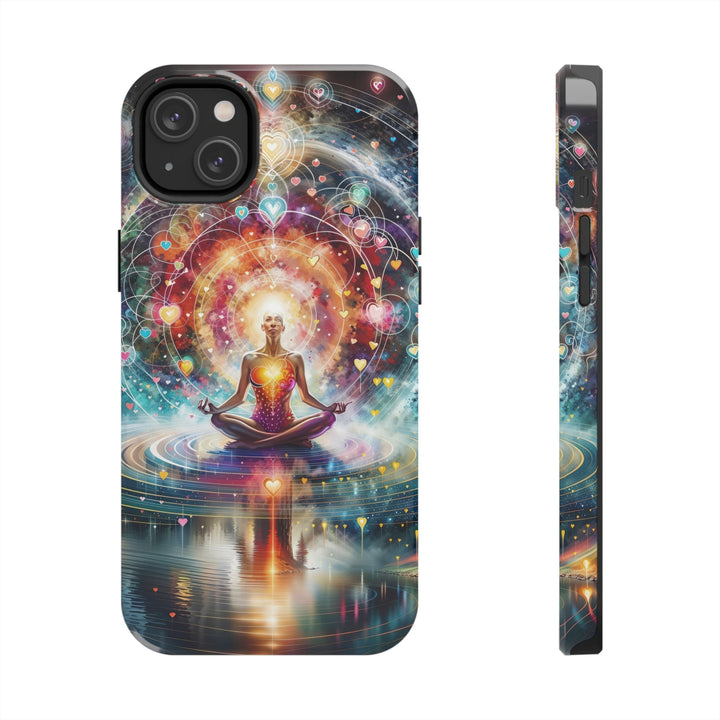 Cosmic Meditation Harmony - Tough Phone Case - Phone Case - g(0D·IO) - iPhone 14 Plus - -