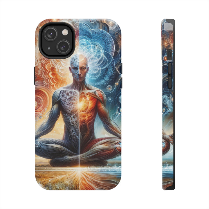 Cosmic Meditation Harmony - Tough Phone Case - Phone Case - g(0D·IO) - iPhone 14 Plus - -