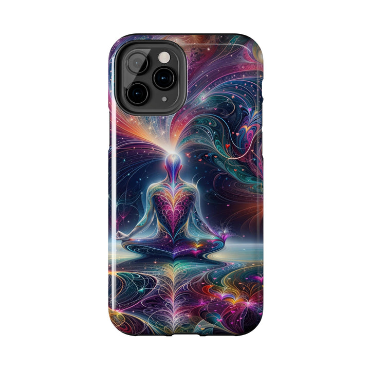 Cosmic Meditation Harmony - Tough Phone Case - Phone Case - g(0D·IO) - iPhone 13 Mini - -