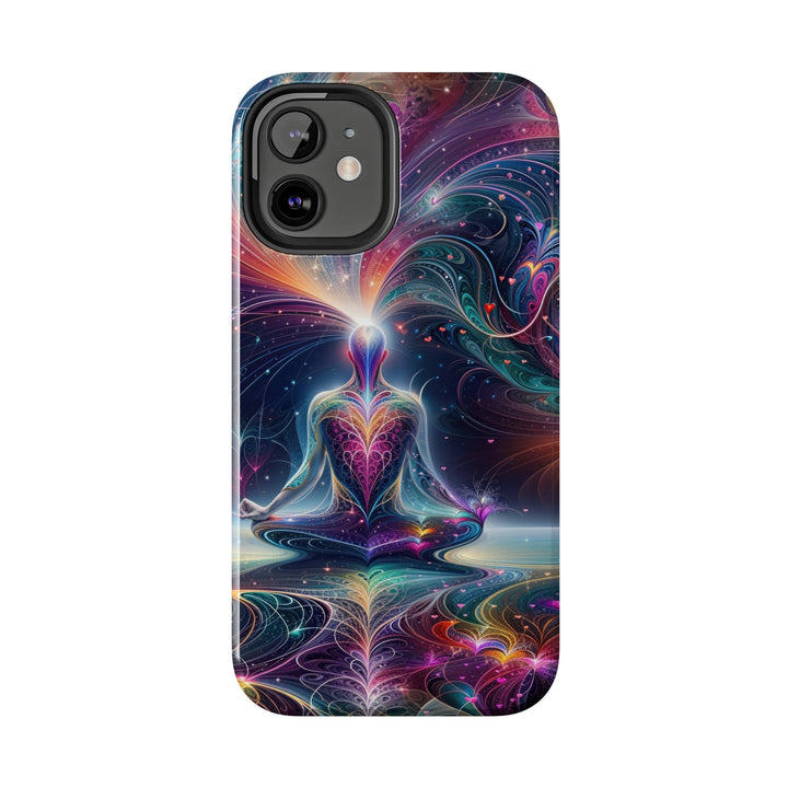 Cosmic Meditation Harmony - Tough Phone Case - Phone Case - g(0D·IO) - iPhone 13 Mini - -