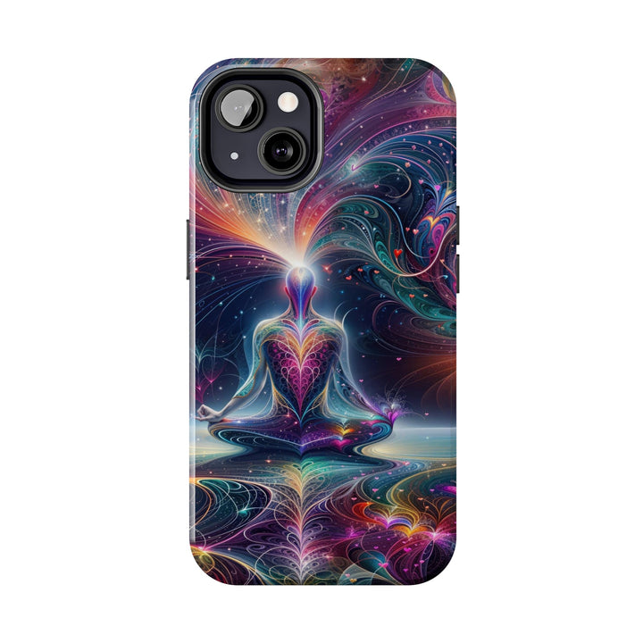 Cosmic Meditation Harmony - Tough Phone Case - Phone Case - g(0D·IO) - iPhone 13 Mini - -