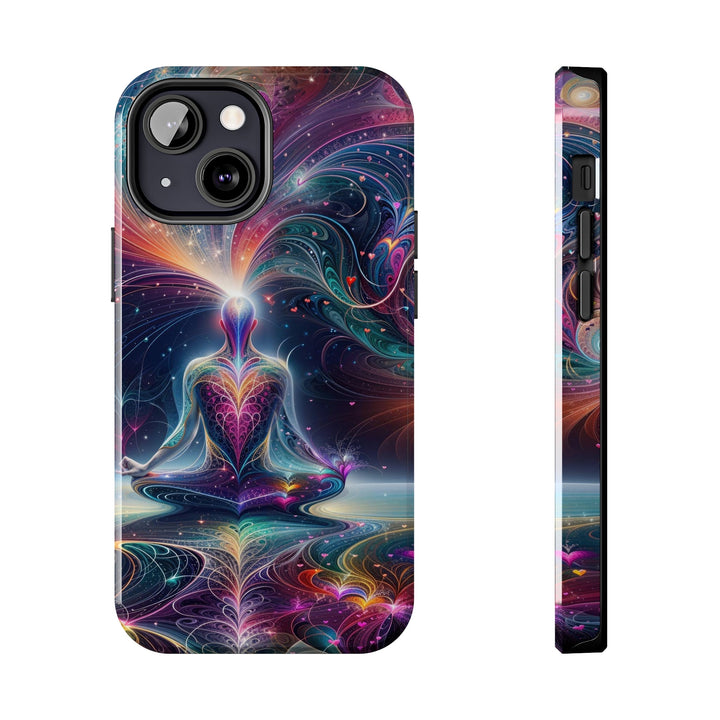 Cosmic Meditation Harmony - Tough Phone Case - Phone Case - g(0D·IO) - iPhone 13 Mini - -