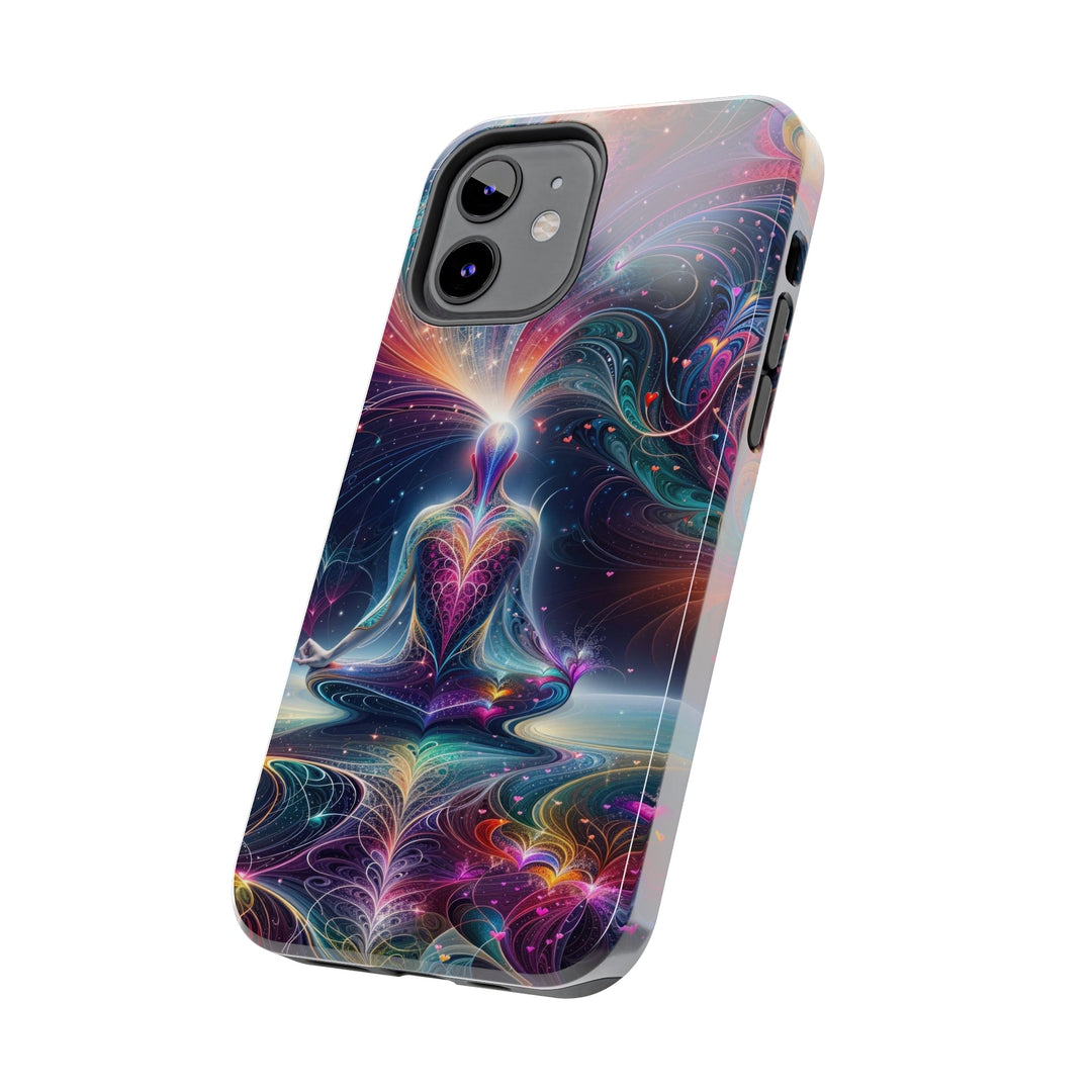 Cosmic Meditation Harmony - Tough Phone Case - Phone Case - g(0D·IO) - iPhone 13 Mini - -