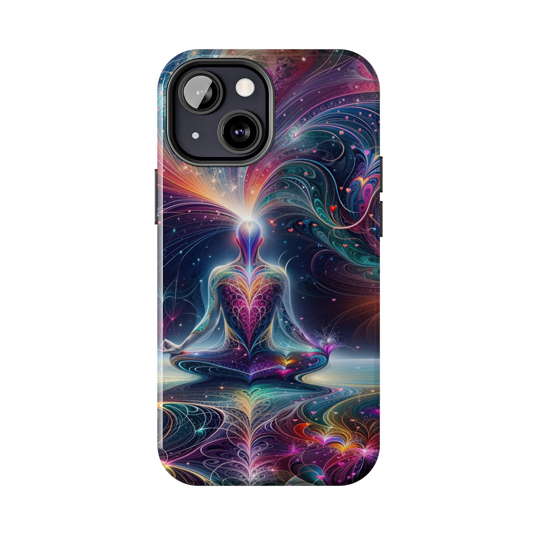 Cosmic Meditation Harmony - Tough Phone Case - Phone Case - g(0D·IO) - iPhone 13 Mini - -