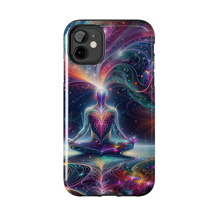 Cosmic Meditation Harmony - Tough Phone Case - Phone Case - g(0D·IO) - iPhone 13 Mini - -