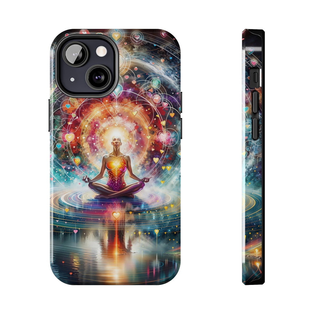 Cosmic Meditation Harmony - Tough Phone Case - Phone Case - g(0D·IO) - iPhone 13 Mini - -