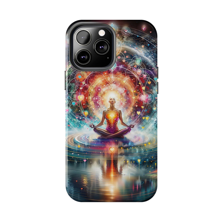 Cosmic Meditation Harmony - Tough Phone Case - Phone Case - g(0D·IO) - iPhone 13 Mini - -