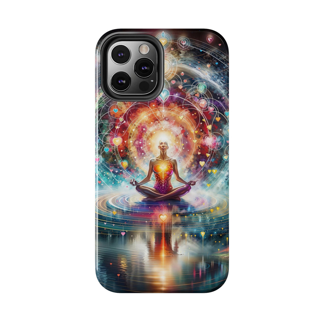 Cosmic Meditation Harmony - Tough Phone Case - Phone Case - g(0D·IO) - iPhone 13 Mini - -