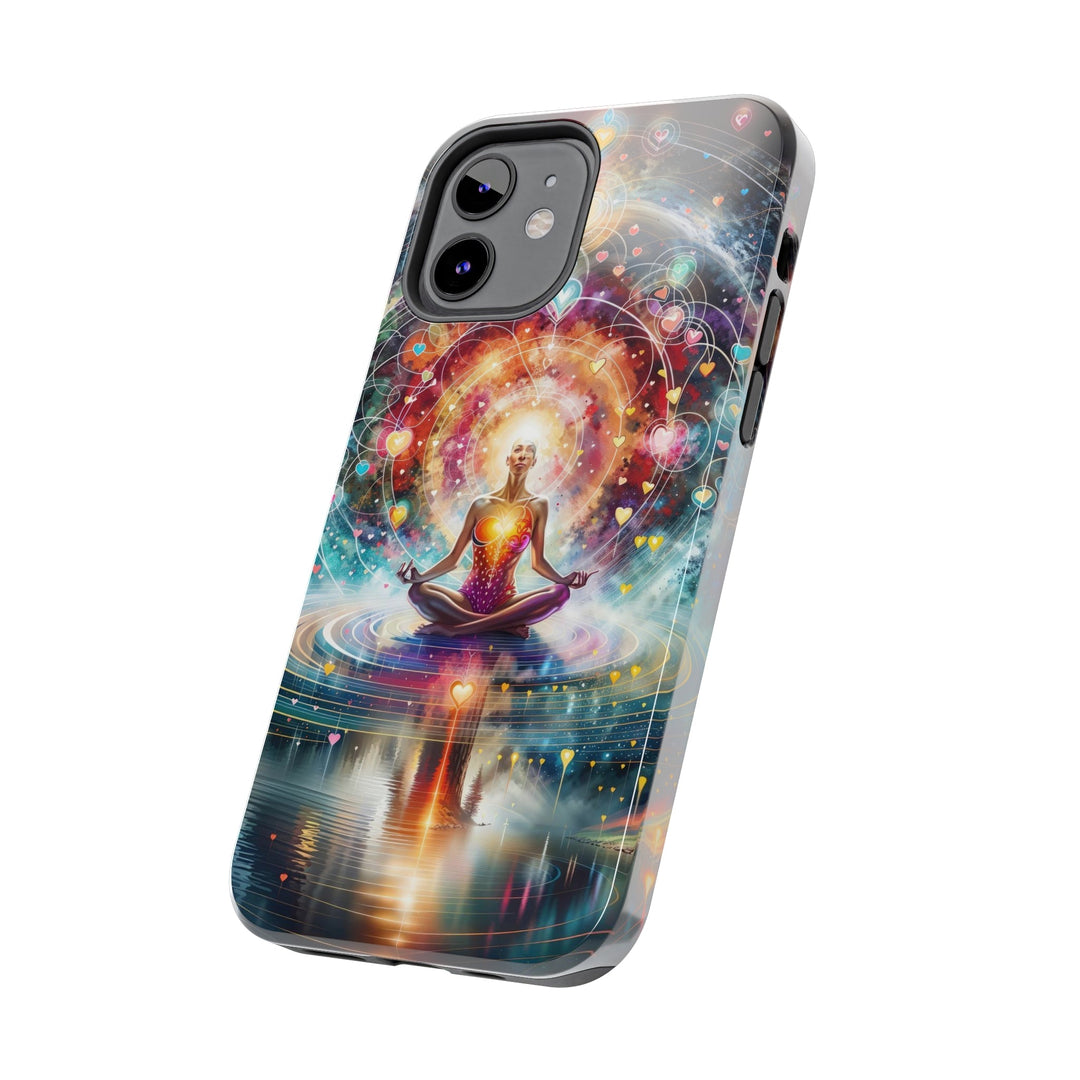 Cosmic Meditation Harmony - Tough Phone Case - Phone Case - g(0D·IO) - iPhone 13 Mini - -