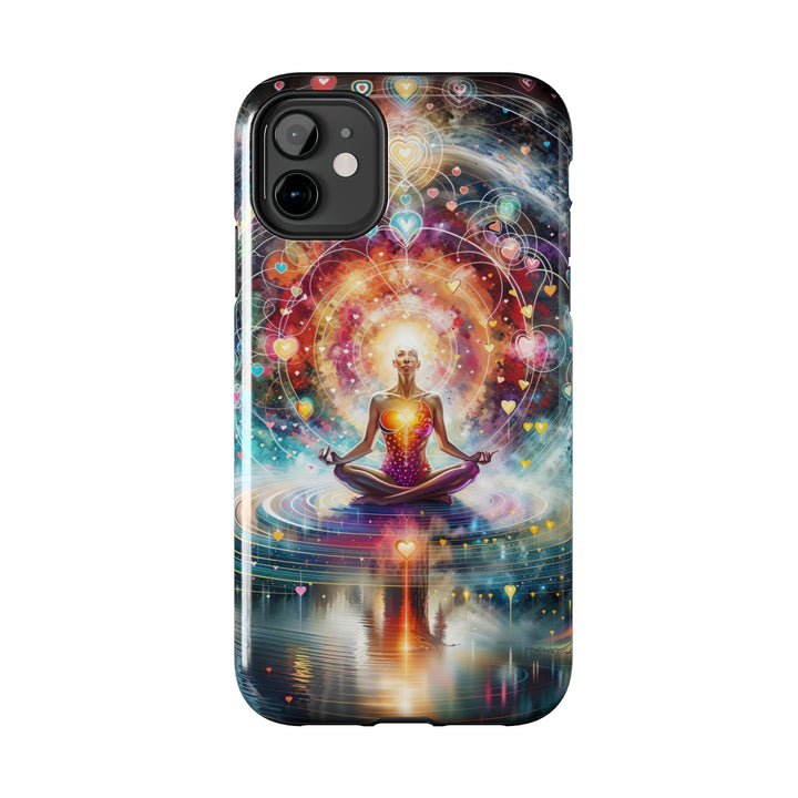 Cosmic Meditation Harmony - Tough Phone Case - Phone Case - g(0D·IO) - iPhone 13 Mini - -