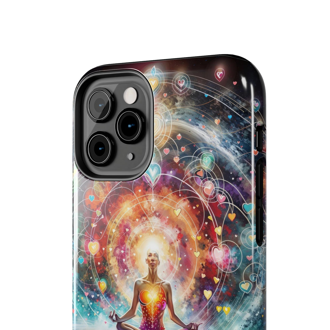 Cosmic Meditation Harmony - Tough Phone Case - Phone Case - g(0D·IO) - iPhone 13 Mini - -