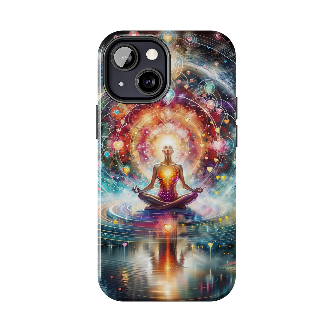 Cosmic Meditation Harmony - Tough Phone Case - Phone Case - g(0D·IO) - iPhone 13 Mini - -