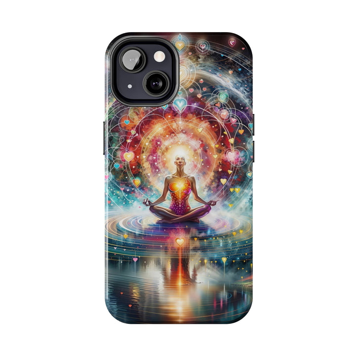 Cosmic Meditation Harmony - Tough Phone Case - Phone Case - g(0D·IO) - iPhone 13 Mini - -