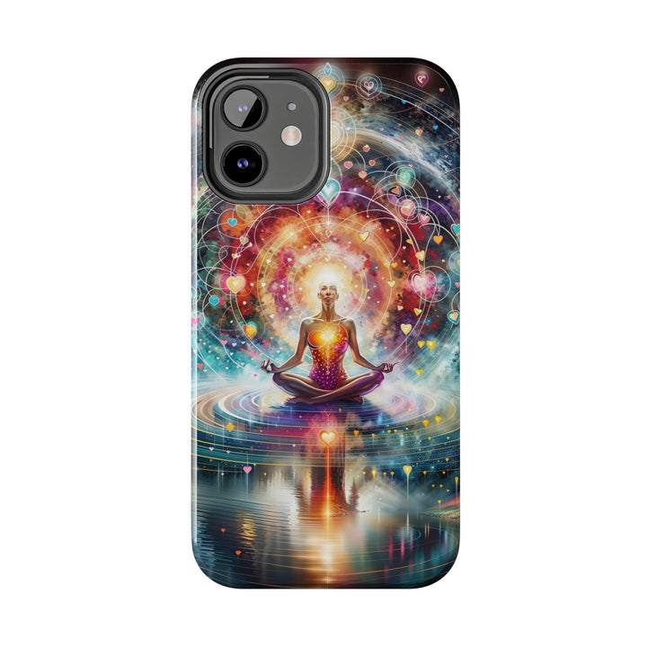 Cosmic Meditation Harmony - Tough Phone Case - Phone Case - g(0D·IO) - iPhone 13 Mini - -