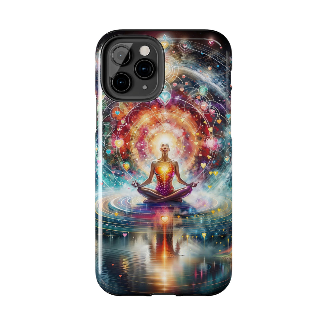 Cosmic Meditation Harmony - Tough Phone Case - Phone Case - g(0D·IO) - iPhone 13 Mini - -