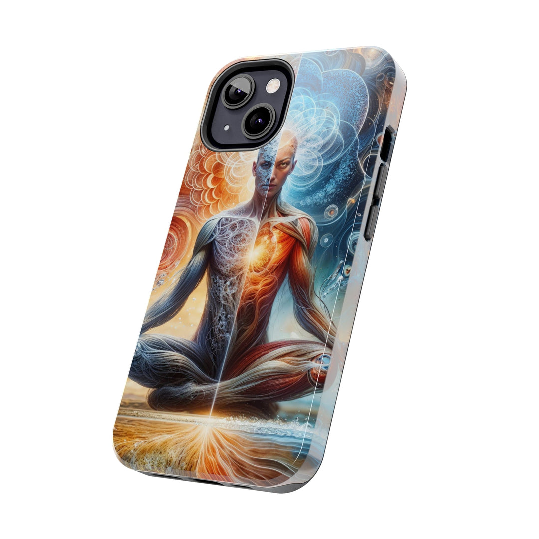 Cosmic Meditation Harmony - Tough Phone Case - Phone Case - g(0D·IO) - iPhone 13 Mini - -