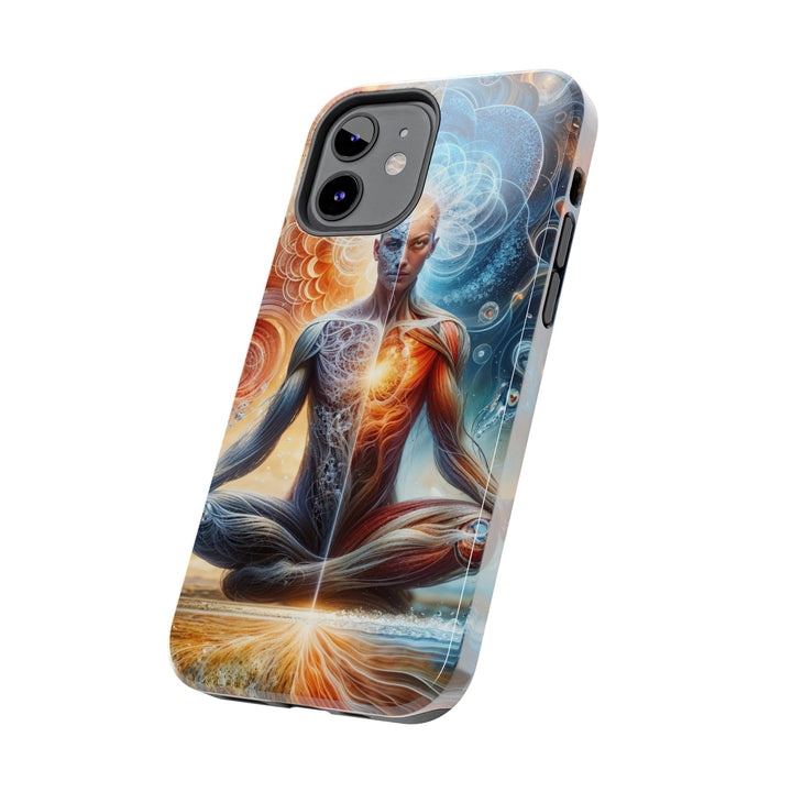 Cosmic Meditation Harmony - Tough Phone Case - Phone Case - g(0D·IO) - iPhone 13 Mini - -