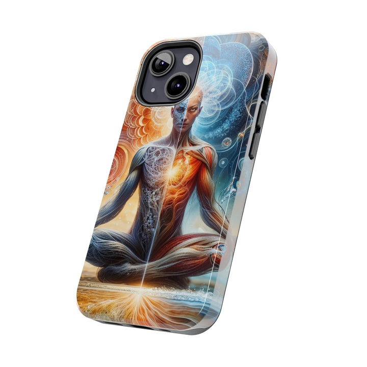 Cosmic Meditation Harmony - Tough Phone Case - Phone Case - g(0D·IO) - iPhone 13 Mini - -