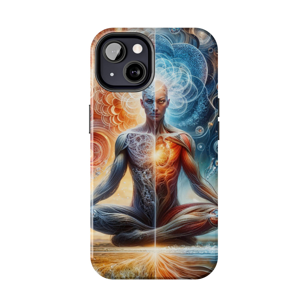 Cosmic Meditation Harmony - Tough Phone Case - Phone Case - g(0D·IO) - iPhone 13 Mini - -