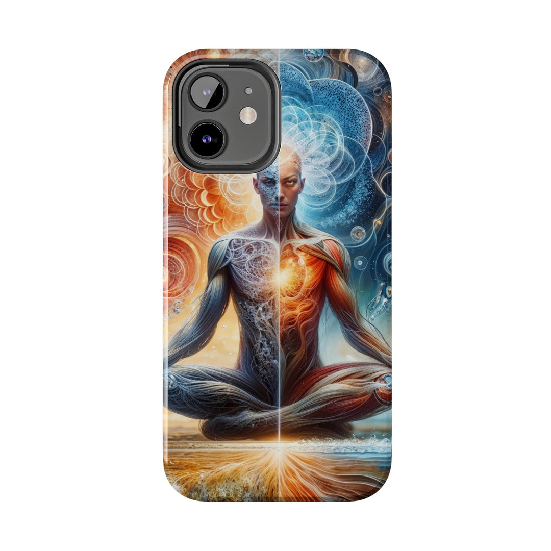 Cosmic Meditation Harmony - Tough Phone Case - Phone Case - g(0D·IO) - iPhone 13 Mini - -