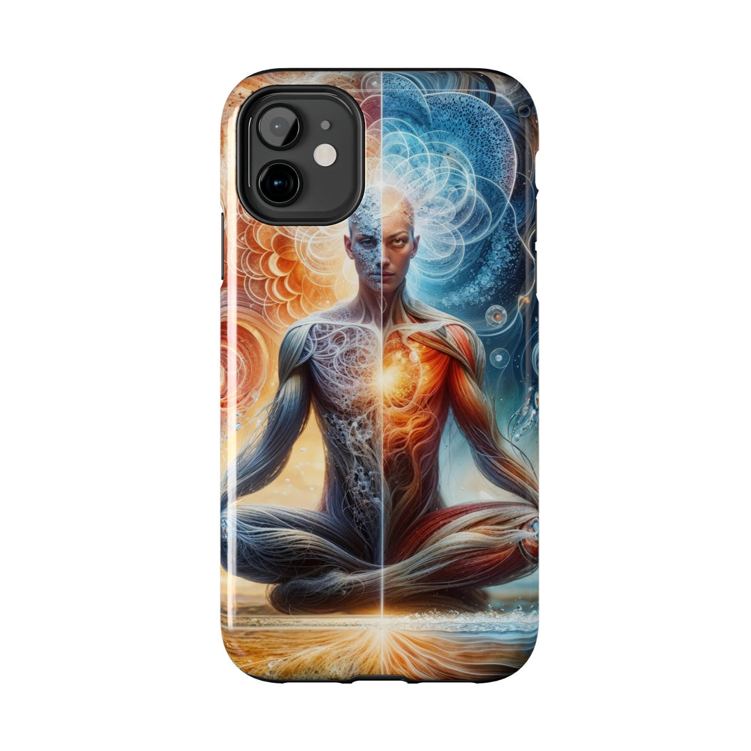 Cosmic Meditation Harmony - Tough Phone Case - Phone Case - g(0D·IO) - iPhone 13 Mini - -