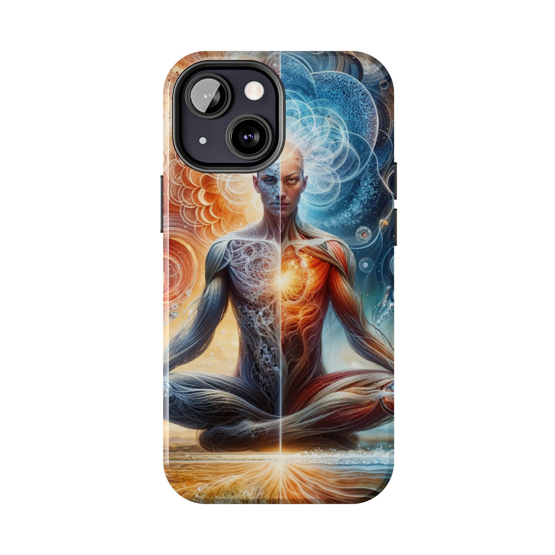 Cosmic Meditation Harmony - Tough Phone Case - Phone Case - g(0D·IO) - iPhone 13 Mini - -