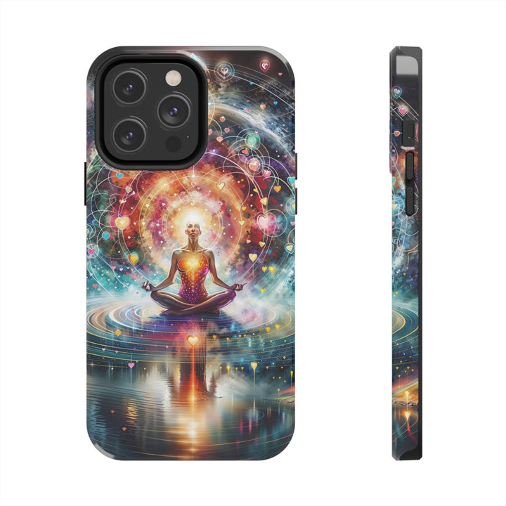 Cosmic Meditation Harmony - Tough Phone Case - Phone Case - g(0D·IO) - iPhone 14 Pro Max - -