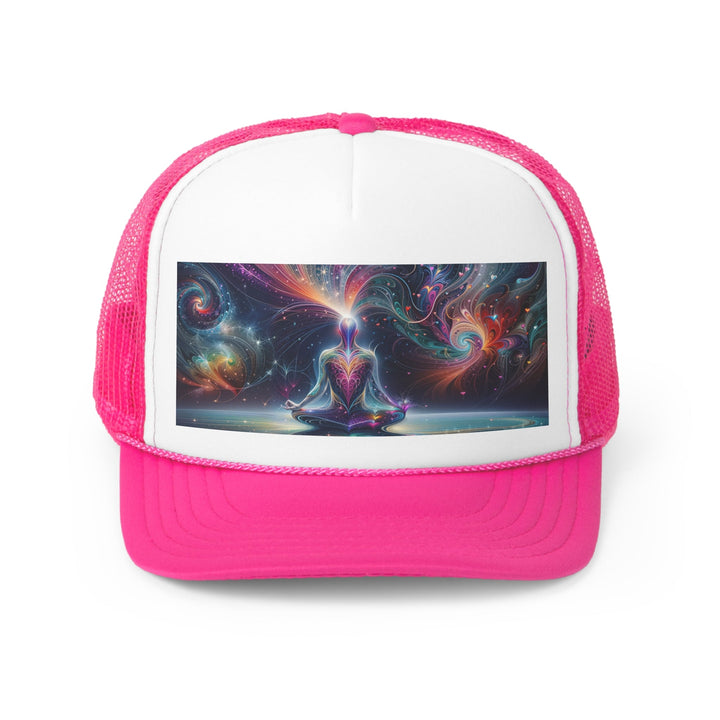 Cosmic Meditation Harmony - Trucker Hat - Hats - g(0D·IO) - Pink - One size -