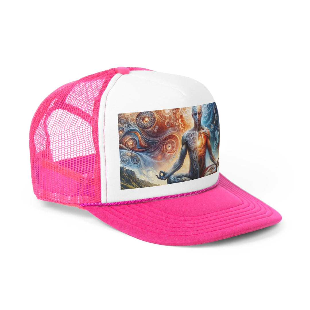 Cosmic Meditation Harmony - Trucker Hat - Hats - g(0D·IO) - Pink - One size -