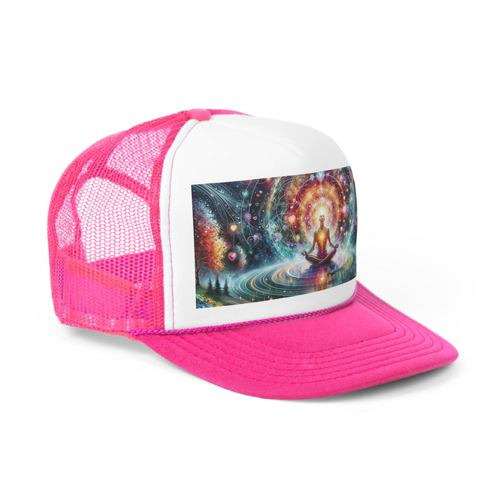 Cosmic Meditation Harmony - Trucker Hat - Hats - g(0D·IO) - Pink - One size -