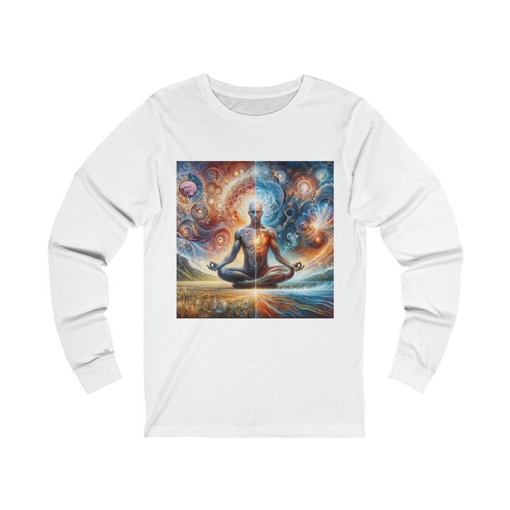 Cosmic Meditation Harmony - Unisex Jersey Long Sleeve Tee - Long-sleeve - g(0D·IO) - S - White -