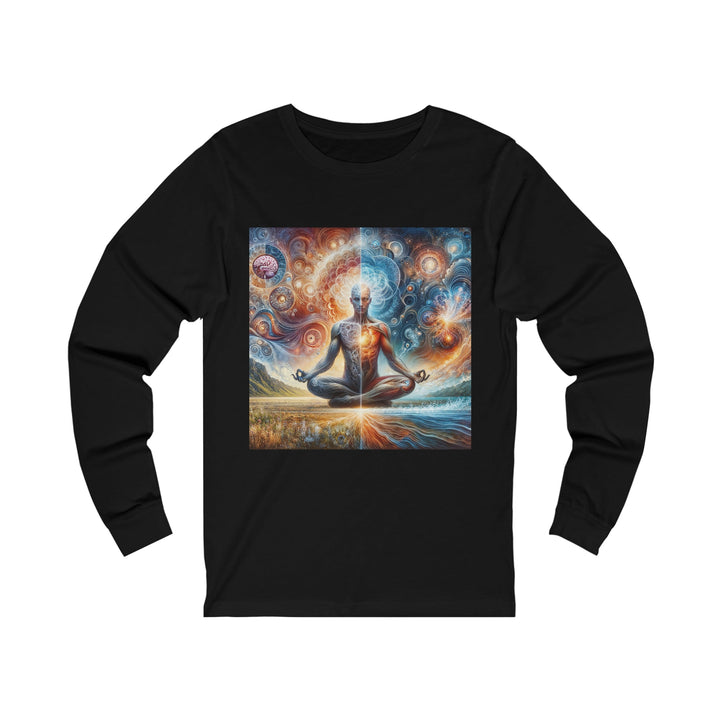 Cosmic Meditation Harmony - Unisex Jersey Long Sleeve Tee - Long-sleeve - g(0D·IO) - S - Black -