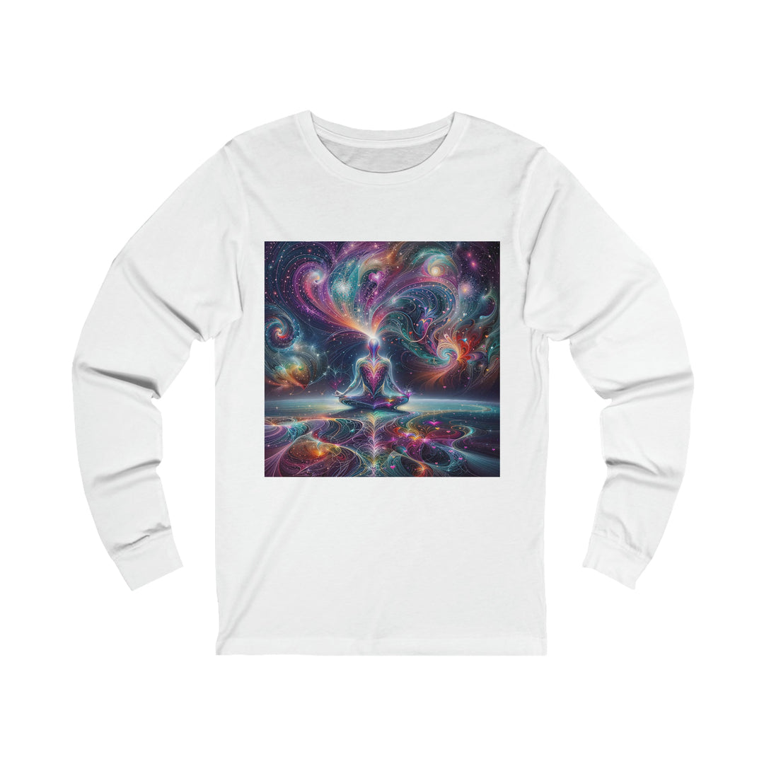 Cosmic Meditation Harmony - Unisex Jersey Long Sleeve Tee - Long-sleeve - g(0D·IO) - S - White -